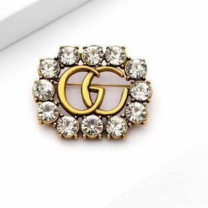 GG Crystal Halo Brooch